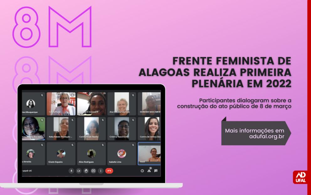 Frente Feminista De Alagoas Realiza Primeira Plenária Em 2022 